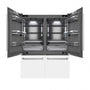 ZLINE 60 in. 32.2 cu. ft. French Door Built-In Bottom Freezer Refrigerator with Water Dispensers and Ice Makers in White Matte with Graphite Gray Interior (GRBIV-WM-60)