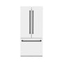 ZLINE Autograph Edition 36 in. 19.6 cu. ft. French Door Built-In Bottom Freezer Refrigerator with Water Dispenser and Ice Maker in White Matte with Matte Black Accents (RBIVZ-WM-36-MB)