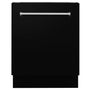ZLINE 24" Tallac Series 3rd Rack Tall Tub Dishwasher in Black Matte with Stainless Steel Tub, 51dBa (DWV-BLM-24)