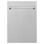 ZLINE 18 in. Compact Fingerprint Resistant Top Control Built-In Dishwasher with Stainless Steel Tub and Traditional Style Handle, 52dBa (DW-SN-H-18)