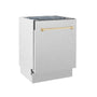 ZLINE Autograph Edition 24 in. Tallac Series 3rd Rack Top Control Built-In Tall Tub Dishwasher with Satin Stainless Steel Panel and Polished Gold Handle, 51dBa (DWVZ-SN-24-G)
