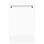 ZLINE 18 in. Tallac Series 3rd Rack Top Control Dishwasher with White Matte Panel, 51dBa (DWV-WM-18)