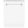 ZLINE 24" Tallac Series 3rd Rack Tall Tub Dishwasher in White Matte with Stainless Steel Tub, 51dBa (DWV-WM-24)