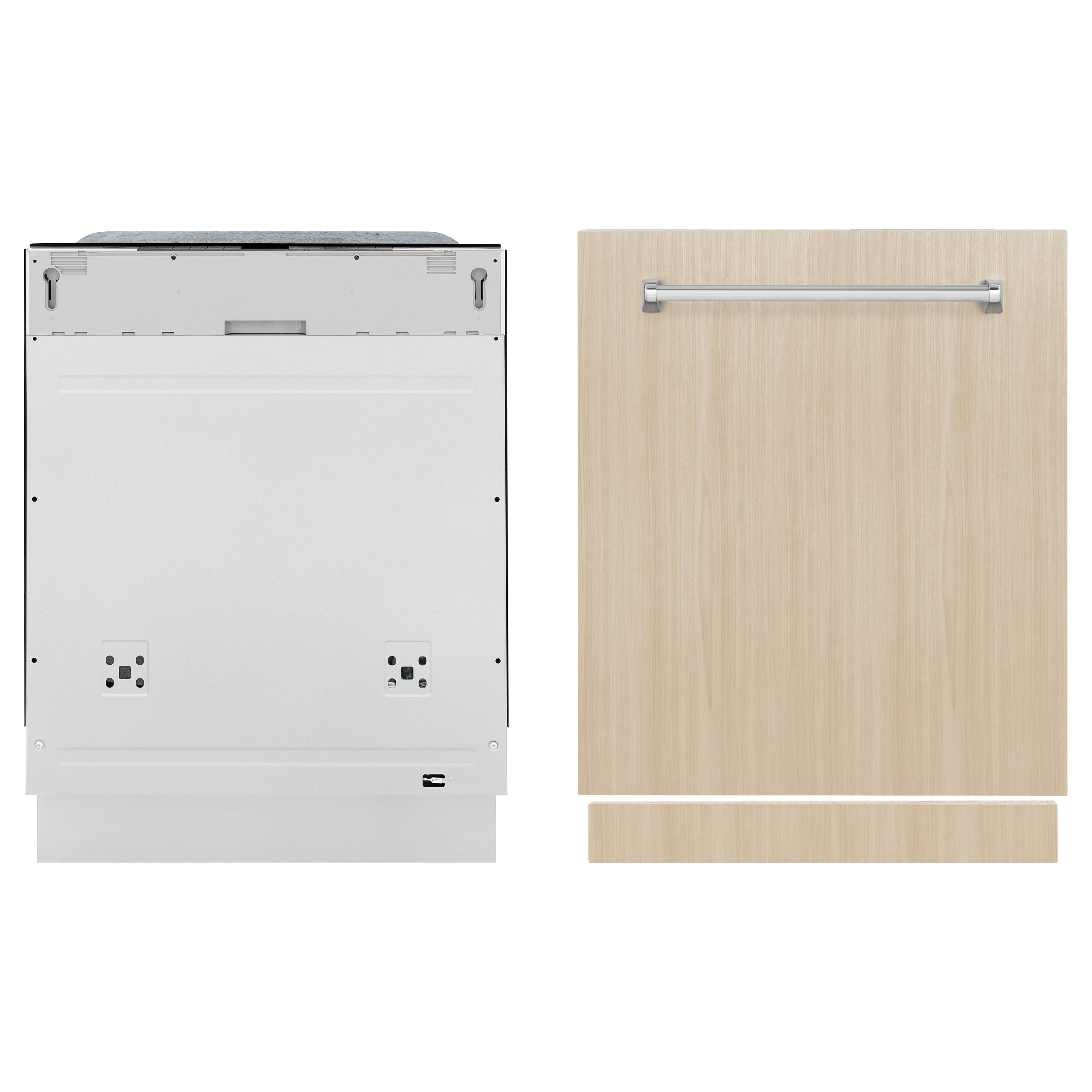 ZLINE 24 in. Monument Series 3rd Rack Top Touch Control Dishwasher in Custom Panel Ready with Stainless Steel Tub, 45dBa (DWMT-24)