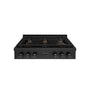 ZLINE 36 in. Paramount Gas Rangetop with 6 Brass Burners and Porcelain Cooktop in Black Stainless Steel (SRTB-BR-36)