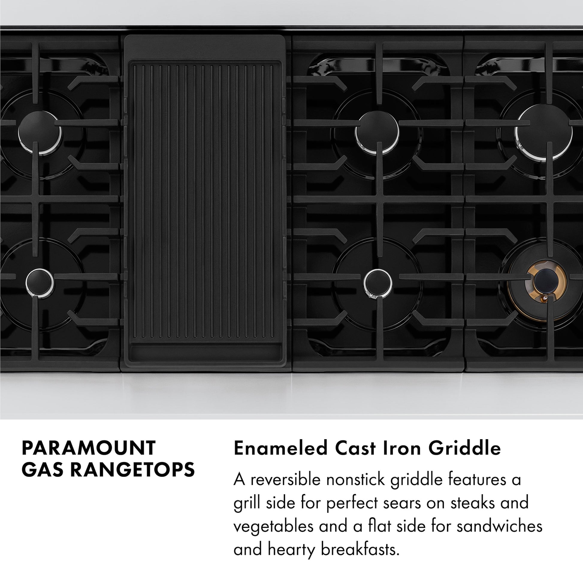 ZLINE 48 in. Paramount Gas Rangetop with 8 Burners and Porcelain Cooktop in Stainless Steel (SRT48)