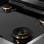 ZLINE 30 in. Autograph Edition Paramount Gas Rangetop with 4 Burners and Porcelain Cooktop in Stainless Steel with Matte Black Accents (SRTZ-30-MB)