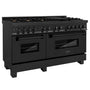 ZLINE 60 in. 7.4 cu. ft. Legacy Dual Fuel Range with 9 Burner Gas Cooktop and 2 Electric Convection Ovens