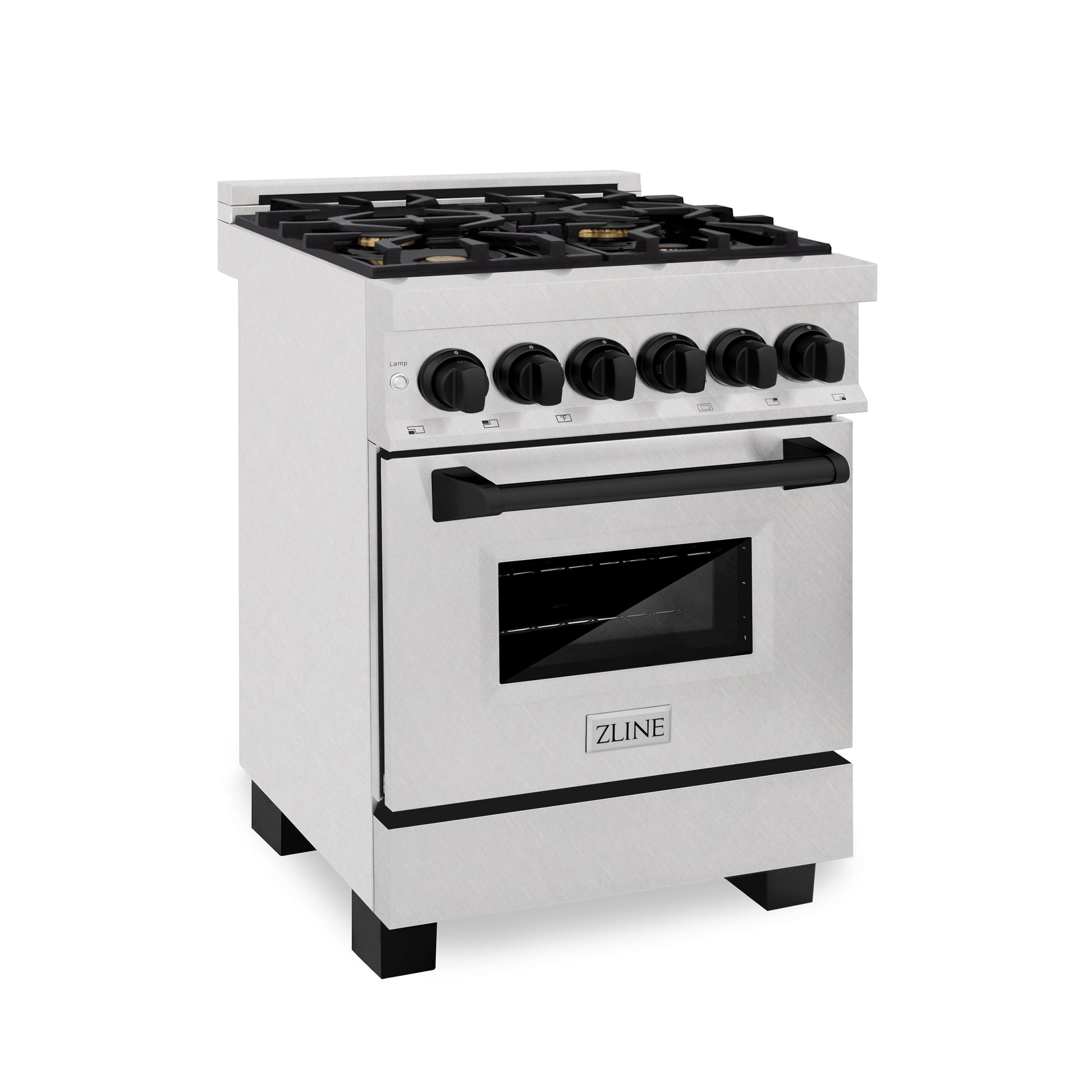 ZLINE Autograph Edition 24 in. 2.8 cu. ft. Legacy Dual Fuel Range with 4 Burner Gas Cooktop and Electric Convection Oven in Stainless Steel