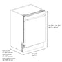 ZLINE 24 in. Tallac Series 3rd Rack Dishwasher with Fingerprint Resistant Stainless Steel Panel and Traditional Handle 51dBa (DWV-SN-24)