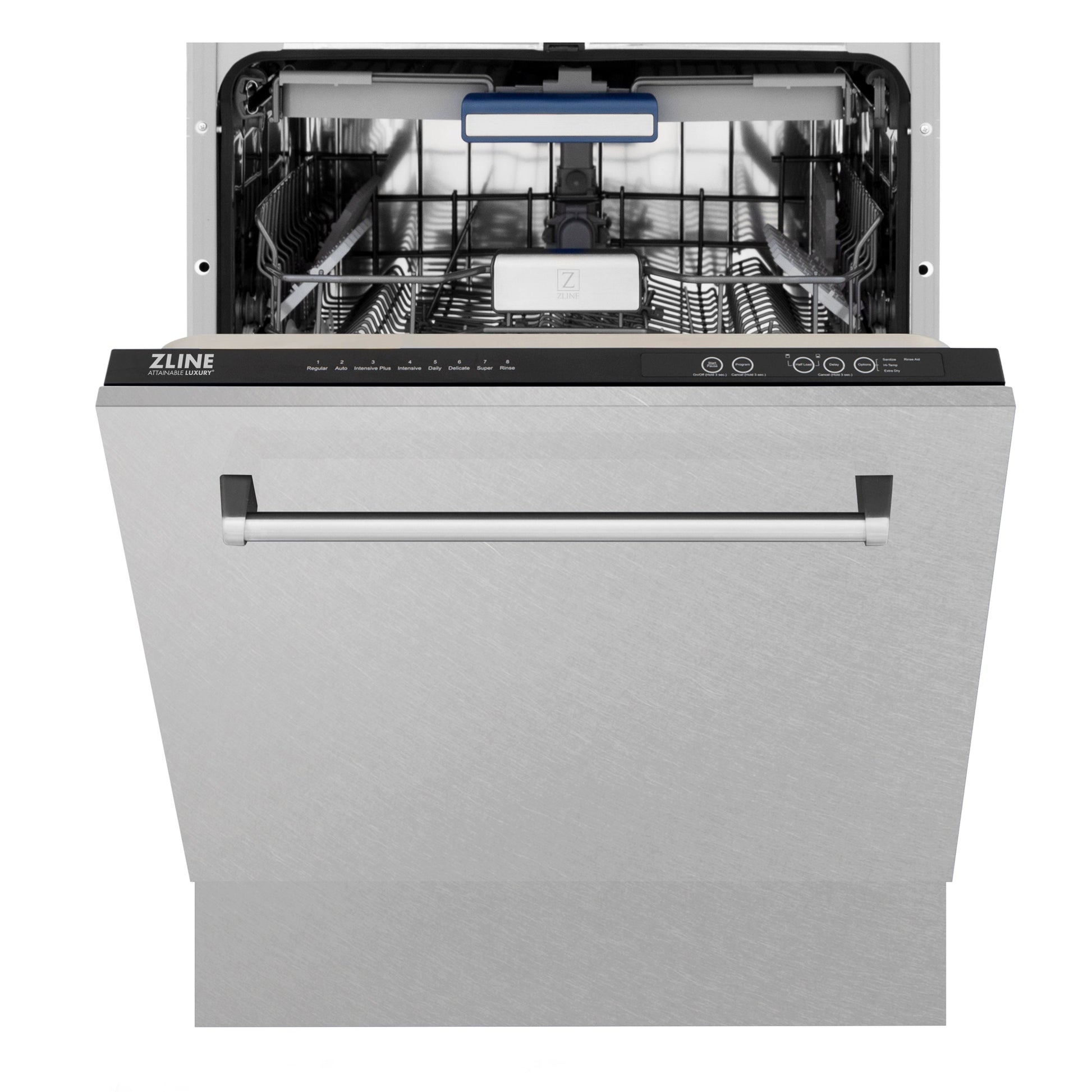 ZLINE 24 in. Tallac Series 3rd Rack Dishwasher with Fingerprint Resistant Stainless Steel Panel and Traditional Handle 51dBa (DWV-SN-24)