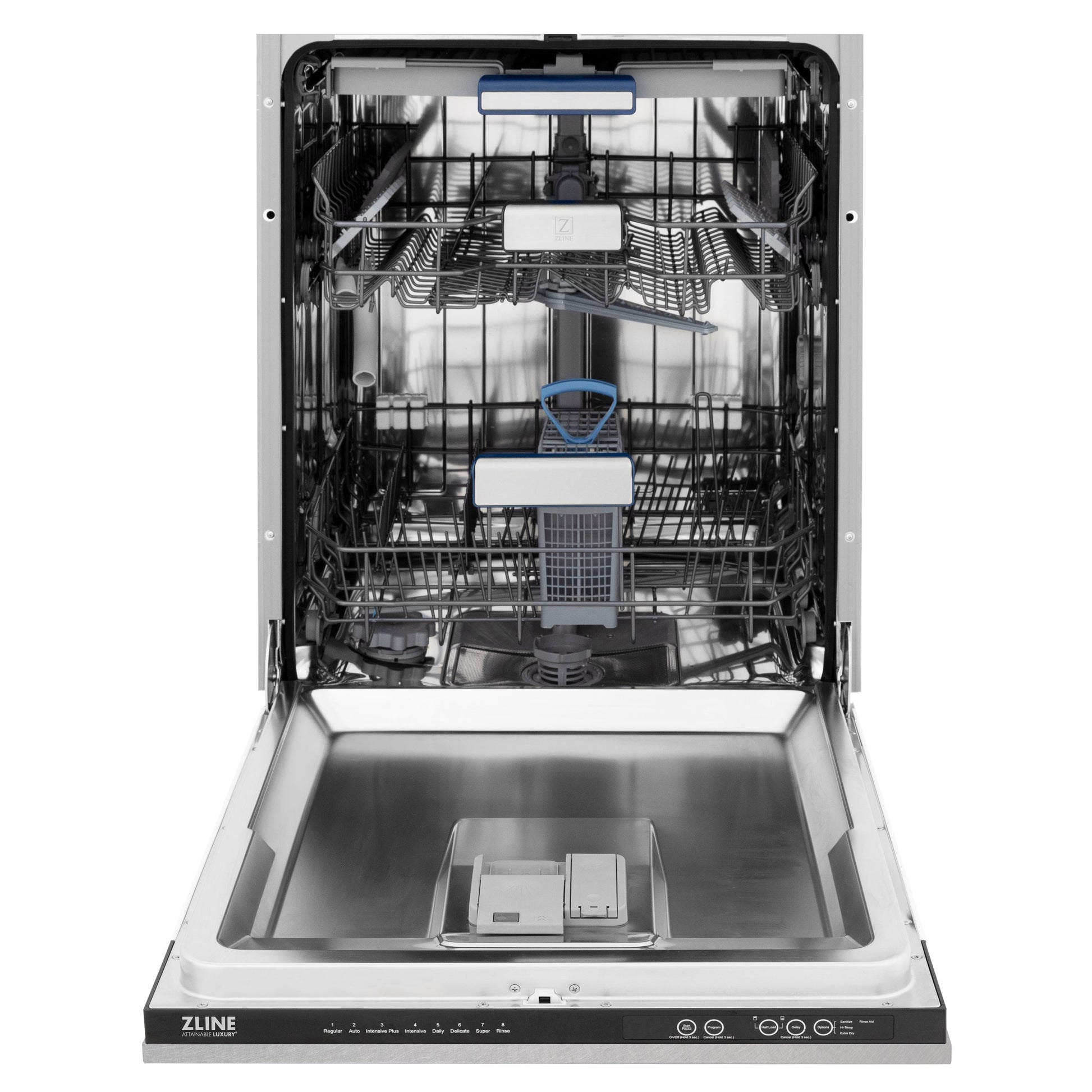ZLINE 24 in. Tallac Series 3rd Rack Dishwasher with Fingerprint Resistant Stainless Steel Panel and Traditional Handle 51dBa (DWV-SN-24)