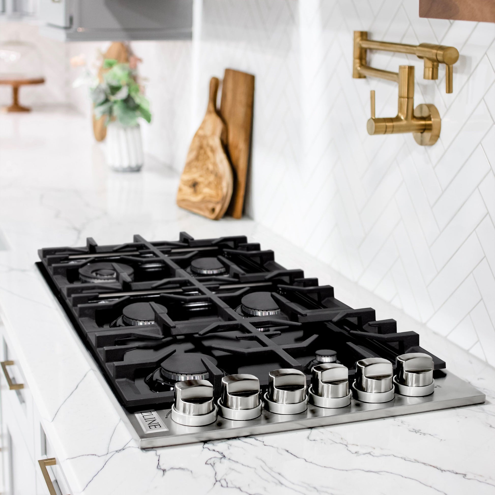 ZLINE Dropin Cooktop in Stainless Steel (Gas) (RC36-PBT)