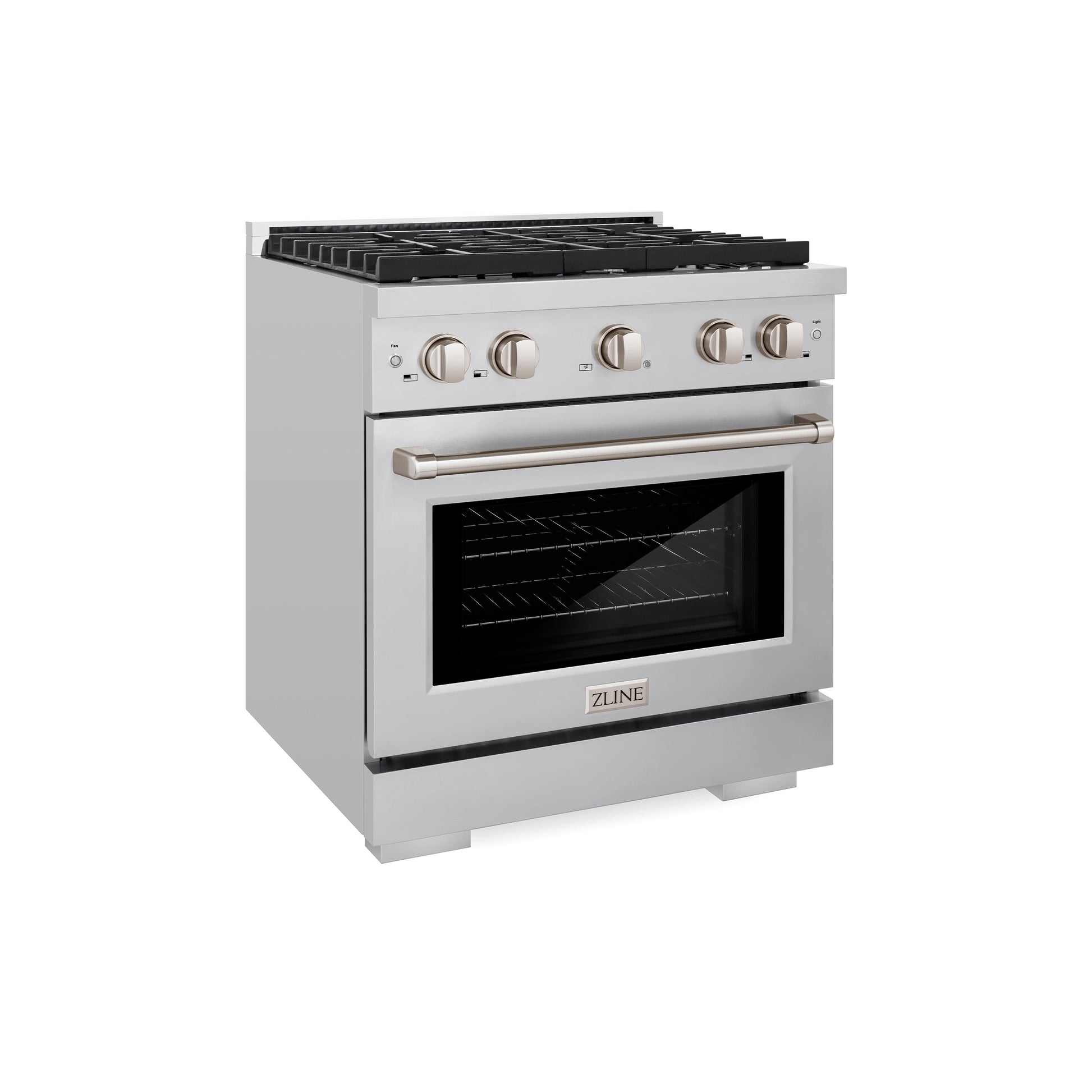 ZLINE 36 in. 5.2 cu. ft. Paramount Dual Fuel Range with 6 Burner Gas Cooktop and Electric Convection Oven in Stainless Steel with White Matte Door (SDR-WM-36)