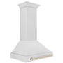 ZLINE Autograph Edition 36" Fingerprint Resistant Stainless Steel Range Hood with Polished Gold Handle (8654SNZ-36-G)