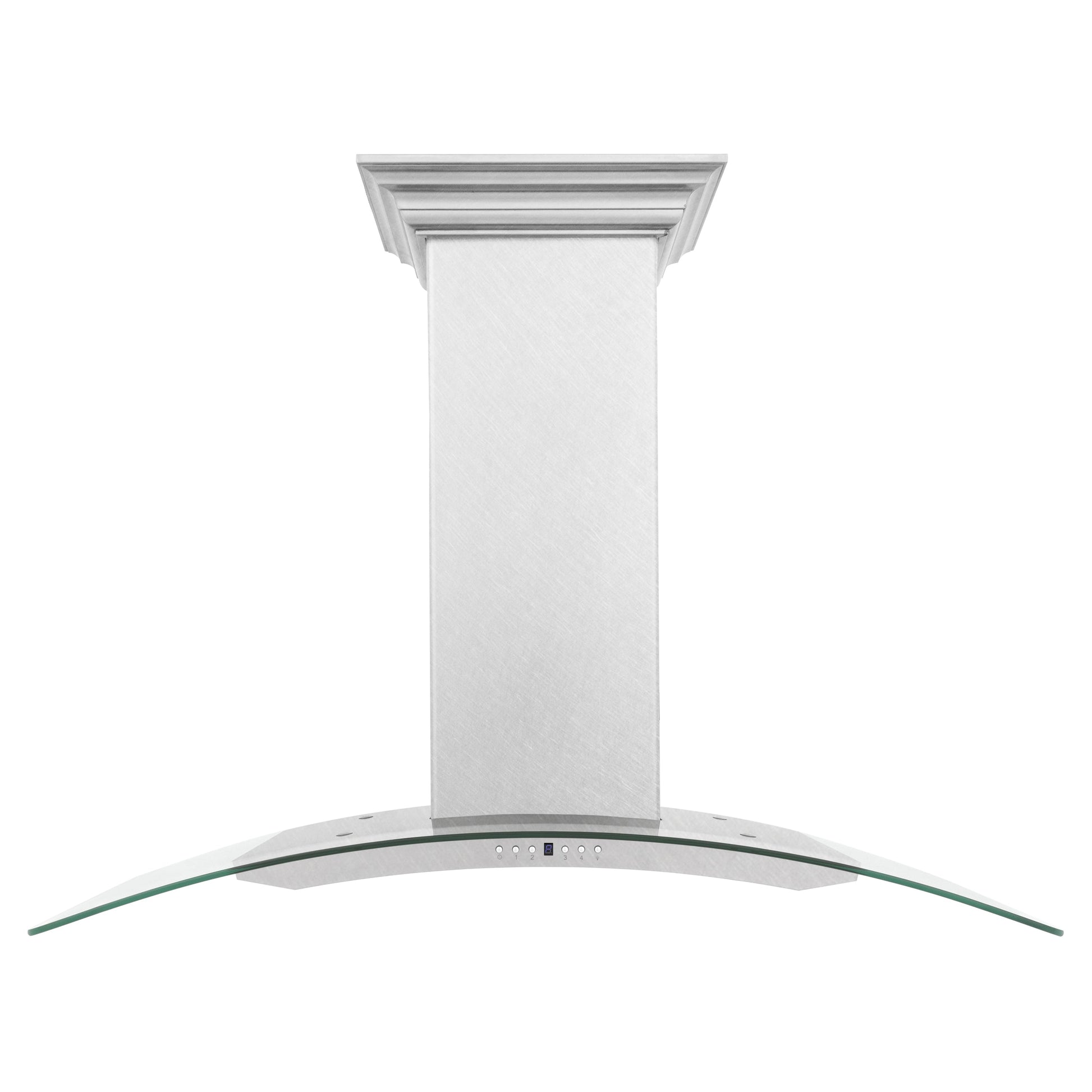 ZLINE 48 in. Convertible Vent Wall Mount Range Hood in Satin Stainless Steel and Glass (8KN4S-48)