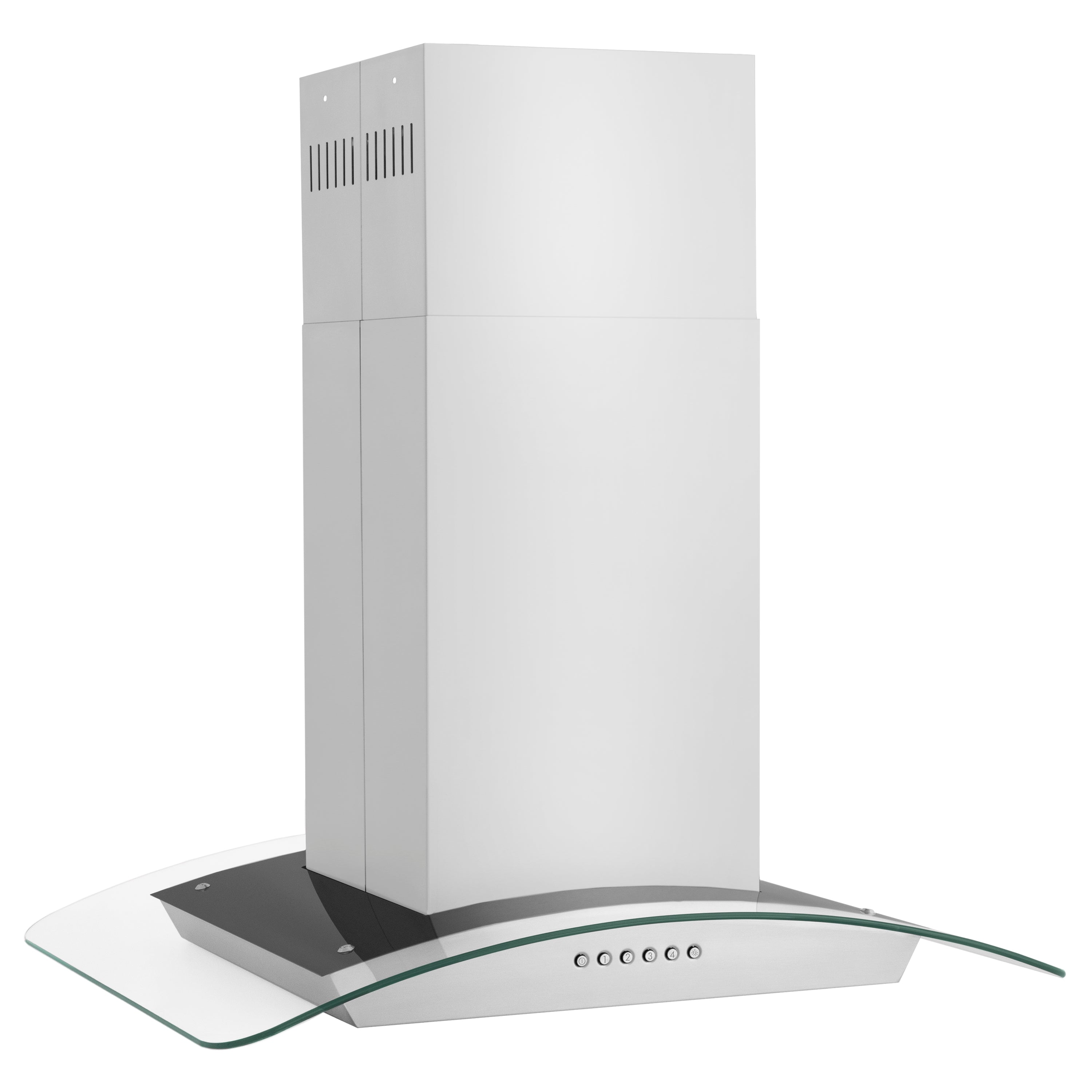 ZLINE 30” Alpine Series Convertible Island Mount Range Hood in Stainless Steel with Remote Control, LED lighting, and Dishwasher-Safe Baffle Filters (ALP70IS-30)