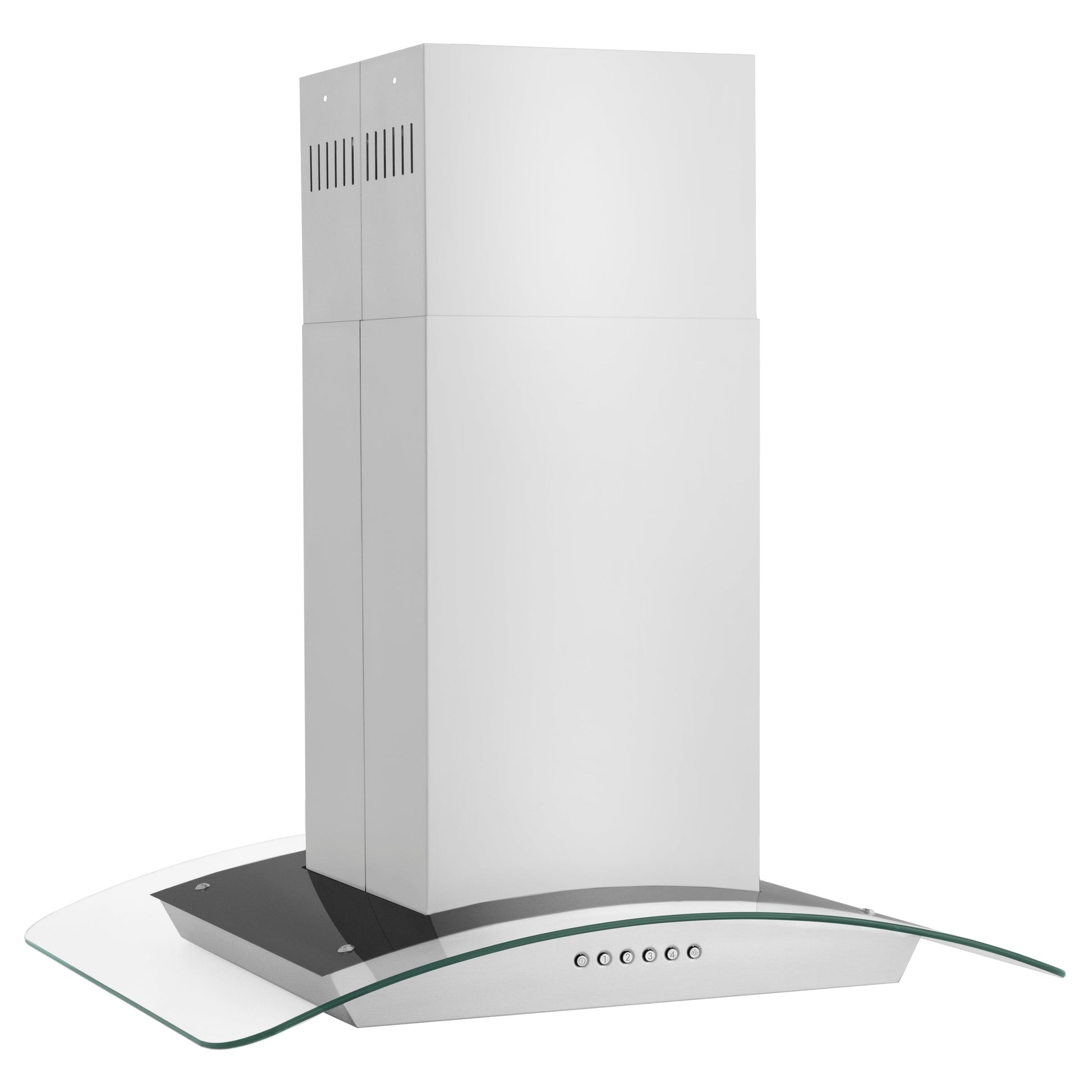 ZLINE 30” Alpine Series Convertible Island Mount Range Hood in Stainless Steel with Remote Control, LED lighting, and Dishwasher-Safe Baffle Filters (ALP70IS-30)