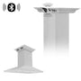 48" ZLINE CrownSound™Ducted Vent Island Mount Range Hood in Stainless Steel with Built-in Bluetooth Speakers (GL2iCRN-BT-48)