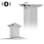 36" ZLINE CrownSound™Ducted Vent Island Mount Range Hood in Stainless Steel with Built-in Bluetooth Speakers (GL5iCRN-BT-36)