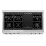 ZLINE 48 in. Legacy Gas Rangetop with 7 Burners and Porcelain Cooktop in DuraSnow® Stainless Steel (RTS-48)