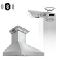48" ZLINE CrownSound™Ducted Vent Professional Wall Mount Range Hood in Stainless Steel with Built-in Bluetooth Speakers (697CRN-BT-48)