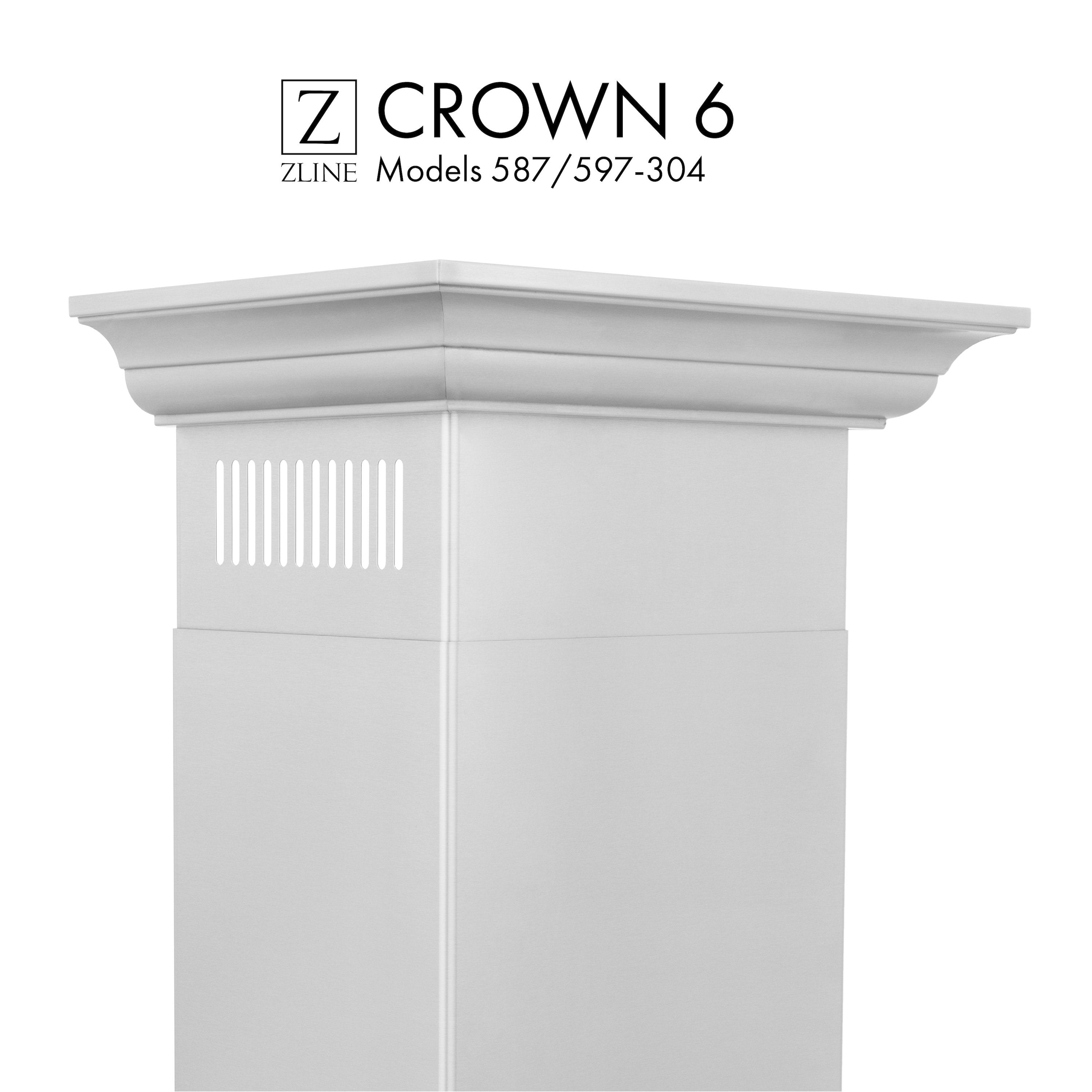 ZLINE Crown Molding Profile 6 for Wall Mount Range Hood (CM6-587/597-304)