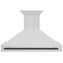 ZLINE Autograph Edition 48" Stainless Steel Range Hood with Stainless Steel Shell and Matte Black Handle (8654STZ-48-MB)