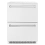 ZLINE 24 in. Touchstone 168 Can Outdoor-Rated Dual Refrigerator Drawer with White Matte Doors (RDSO-WM-24)