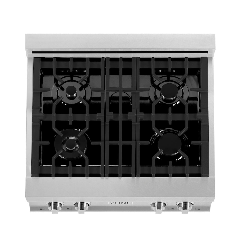 ZLINE 30 in. Legacy Gas Rangetop with 4 Burners and Porcelain Cooktop in DuraSnow® Stainless Steel (RTS-30)