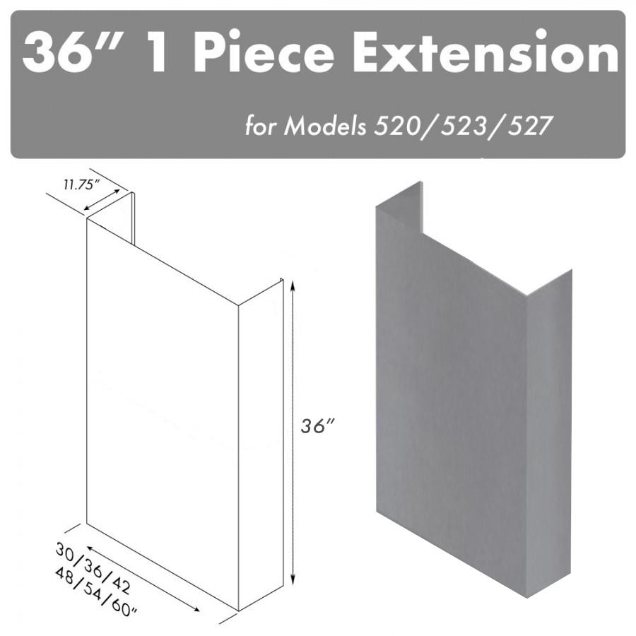 ZLINE 36 in. Chimney for 60" Under Cabinet Hoods (520/523/527-60-3FTEXT)