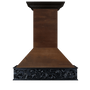 ZLINE 36 in. Ducted Wooden Isalnd Mount Range Hood in Antigua and Walnut (9373AR-36)