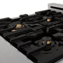 ZLINE Autograph Edition 24 in. 2.8 cu. ft. Legacy Dual Fuel Range with 4 Burner Gas Cooktop and Electric Convection Oven in Stainless Steel