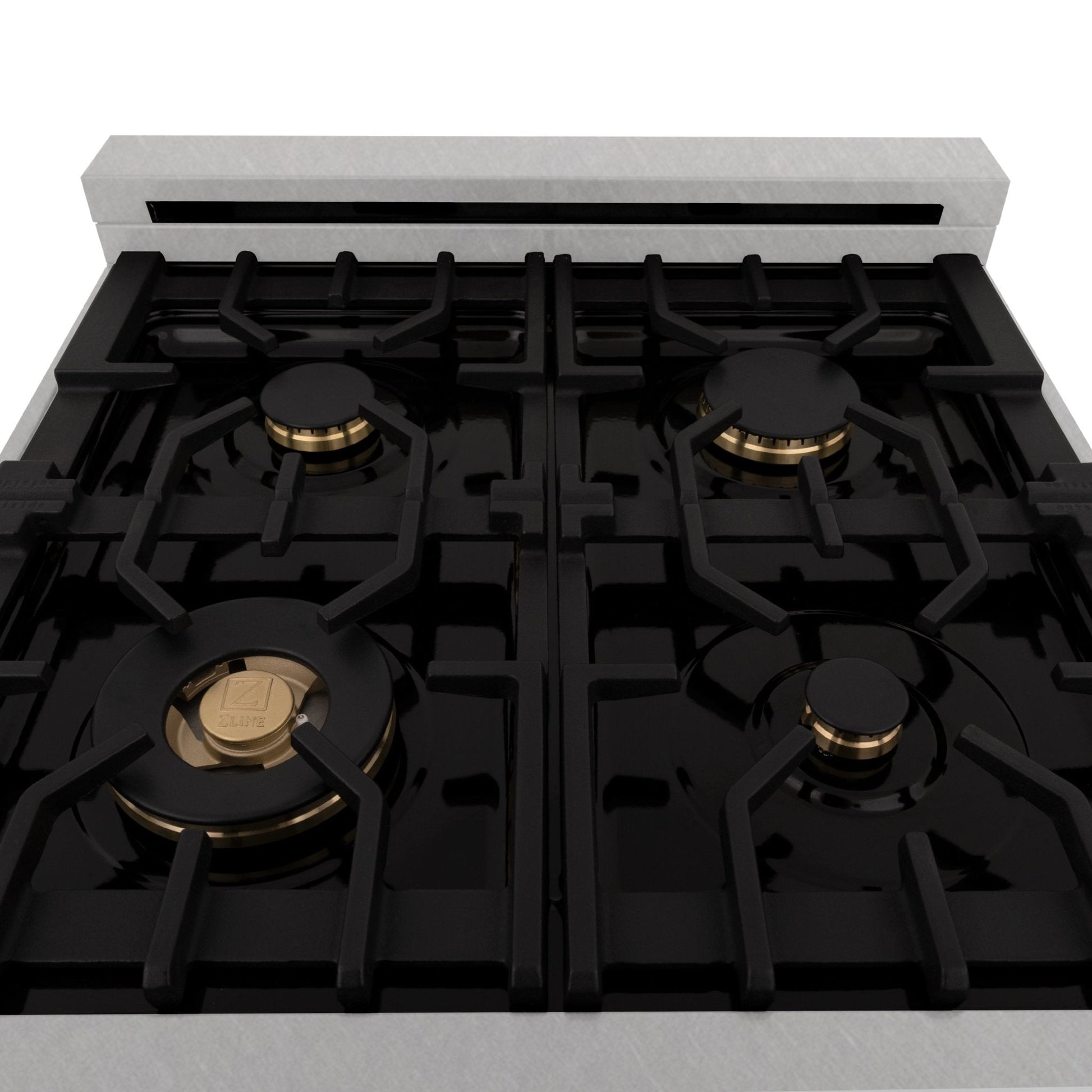 ZLINE Autograph Edition 24 in. 2.8 cu. ft. Legacy Dual Fuel Range with 4 Burner Gas Cooktop and Electric Convection Oven in Stainless Steel