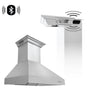 60" ZLINE CrownSound™Ducted Vent Wall Mount Range Hood in Stainless Steel with Built-in Bluetooth Speakers (667CRN-BT-60)