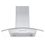 ZLINE 30" Convertible Vent Wall Mount Range Hood in Stainless Steel & Glass with Crown Molding (KZCRN-30)