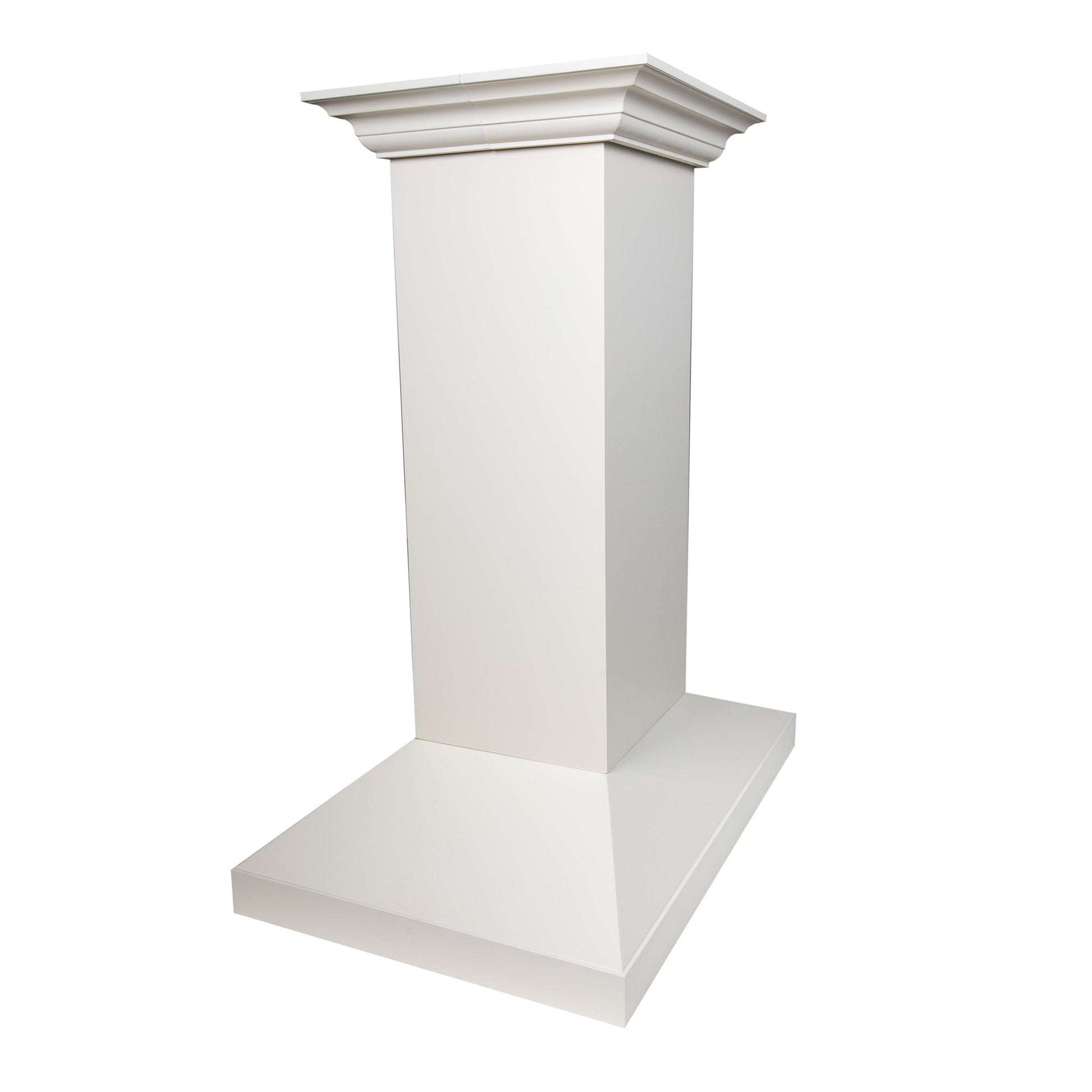 ZLINE 30" Convertible Vent Wooden Island Mount Range Hood in Cottage White (KBiTT-30)