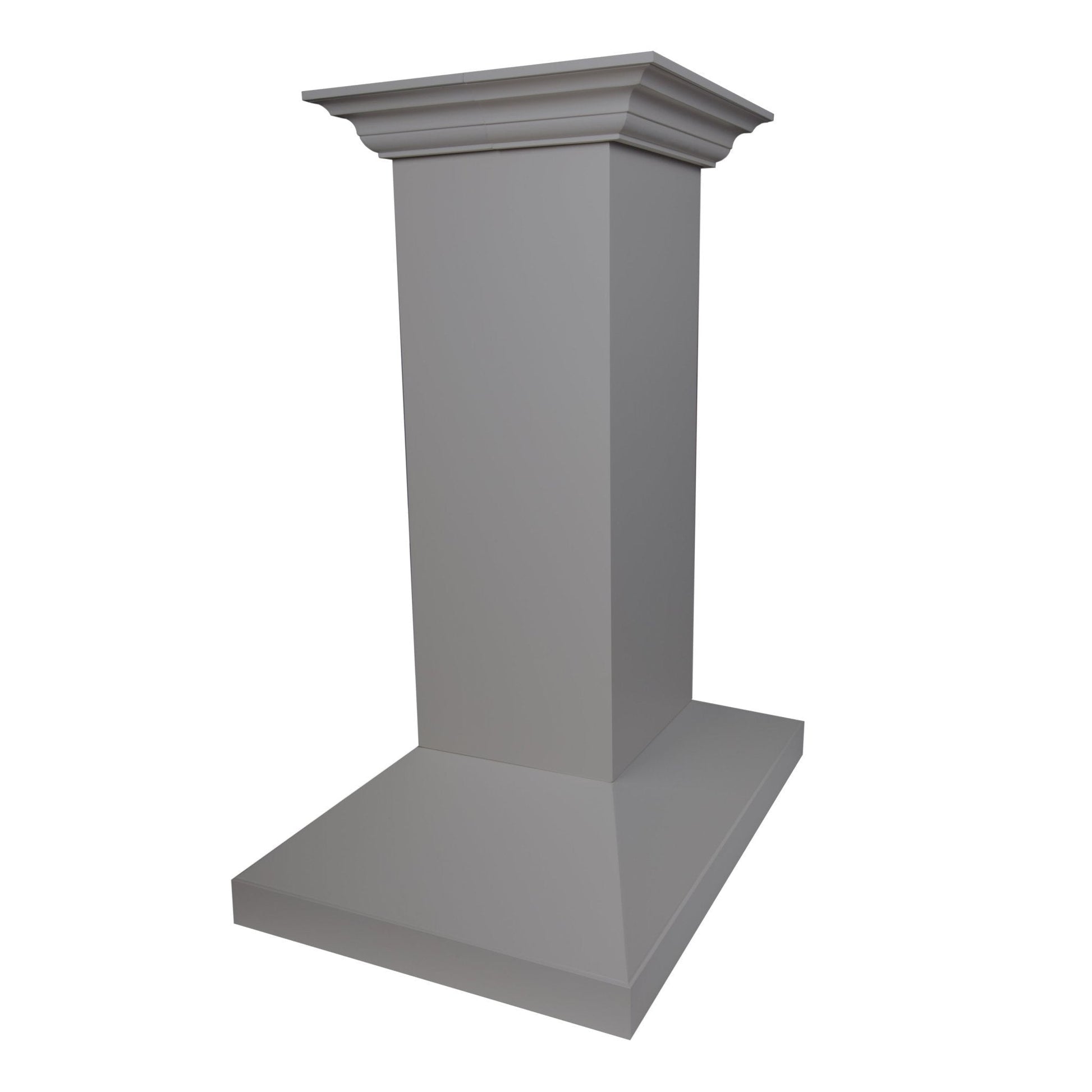 ZLINE 30 in. Convertible Vent Wooden Island Mount Range Hood in Gray (KBiUU-30)